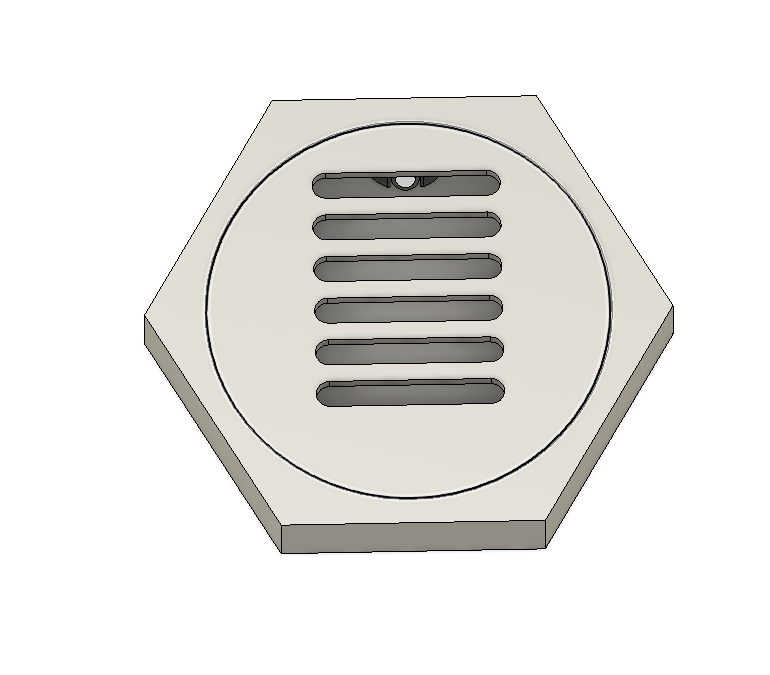 Parametric hexagonal medal holder (Fusion360)