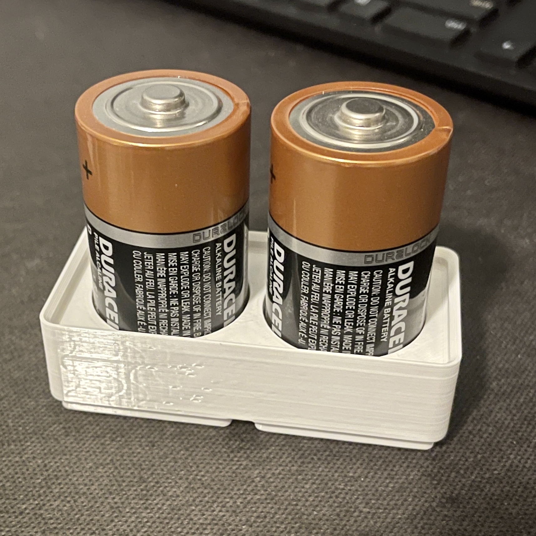 gridfinity 1x2 D battery block by BenBreaksThings Download free STL