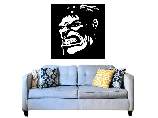 Cadre le visage de Hulk