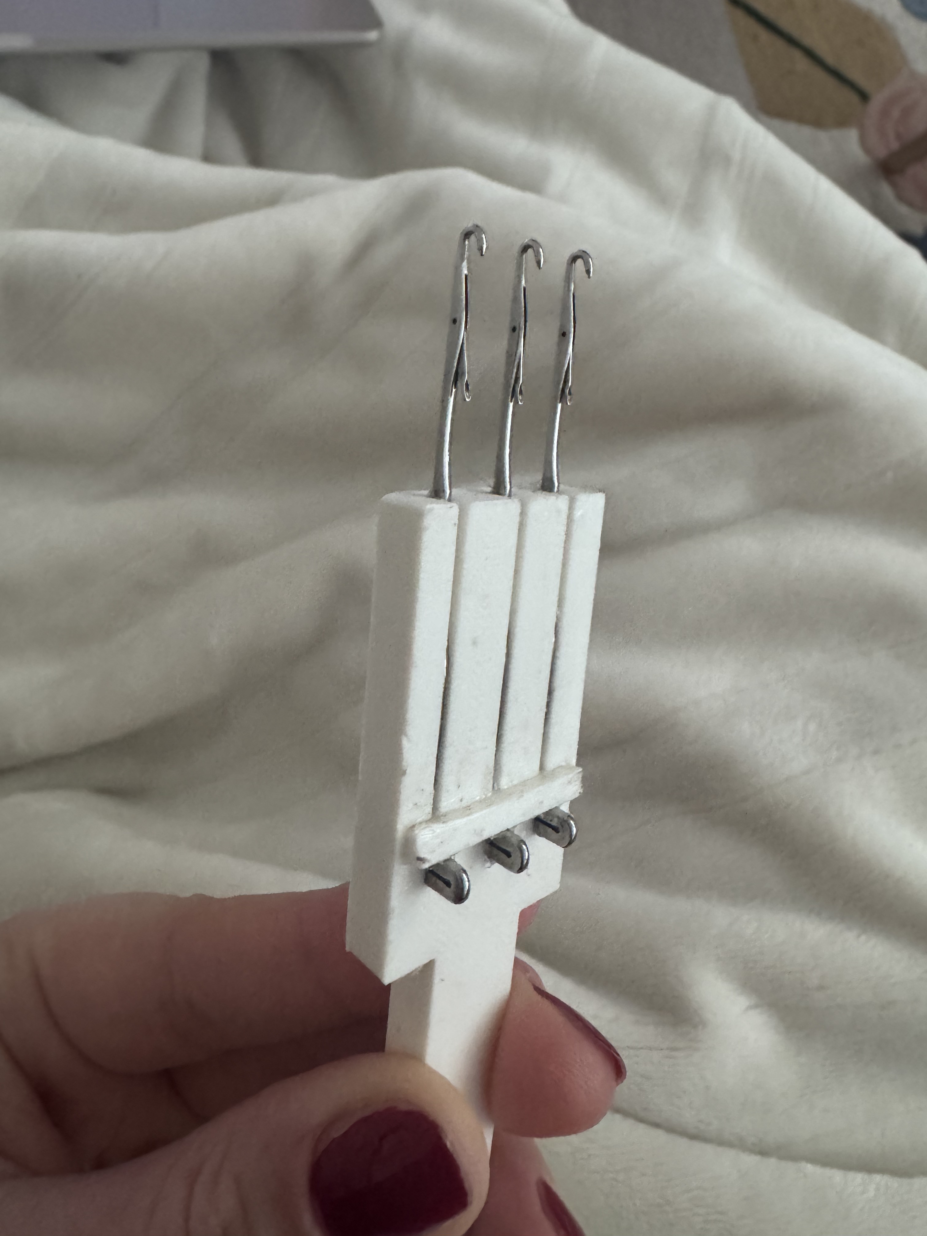 Heel Fork for CSM Using Knitting Machine Needles Instead of Wire