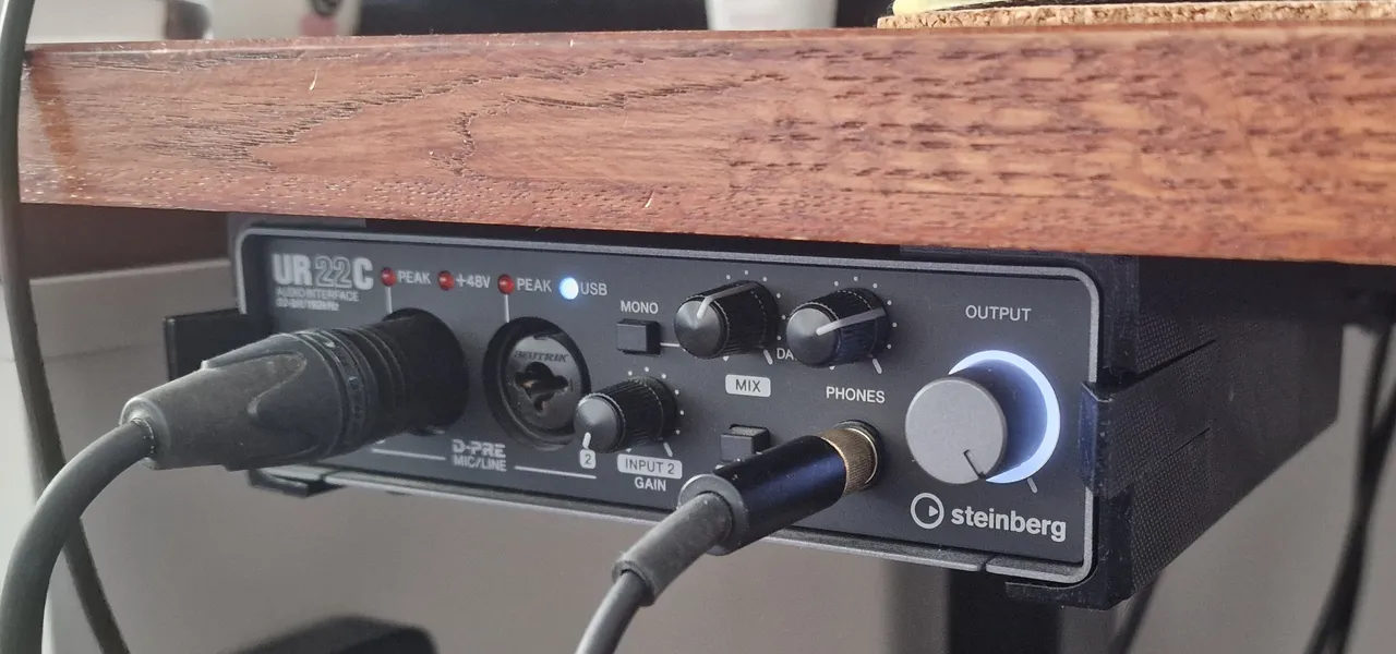 Steinberg UR22C - Audio Interface - under desk mount by H28Q 