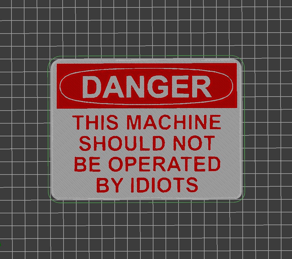 Demanding machine - wall sign / magnet