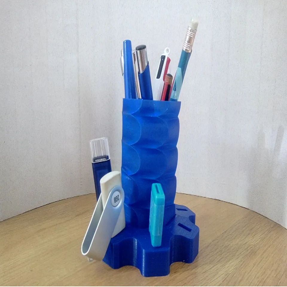 3D Printed Pencil Holder in transparent eco-friendly PLA filament –  Creative Tools blog