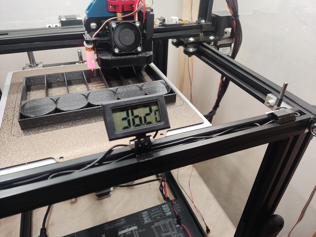 Temperature monitor holder for ender 5 or other ender printers