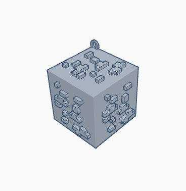 Diamond ore Keychain [MADE IN TINKERCAD]