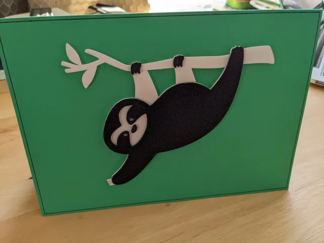 Sloth decoration, card or magnet