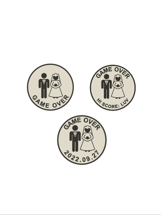Game Over Coasters - Wedding or Bachelor/Bachelorette Party