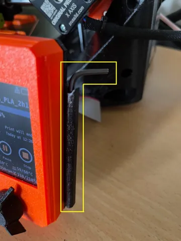 Prusa Mini Back Cover with Hex key holder - compatible with org screws