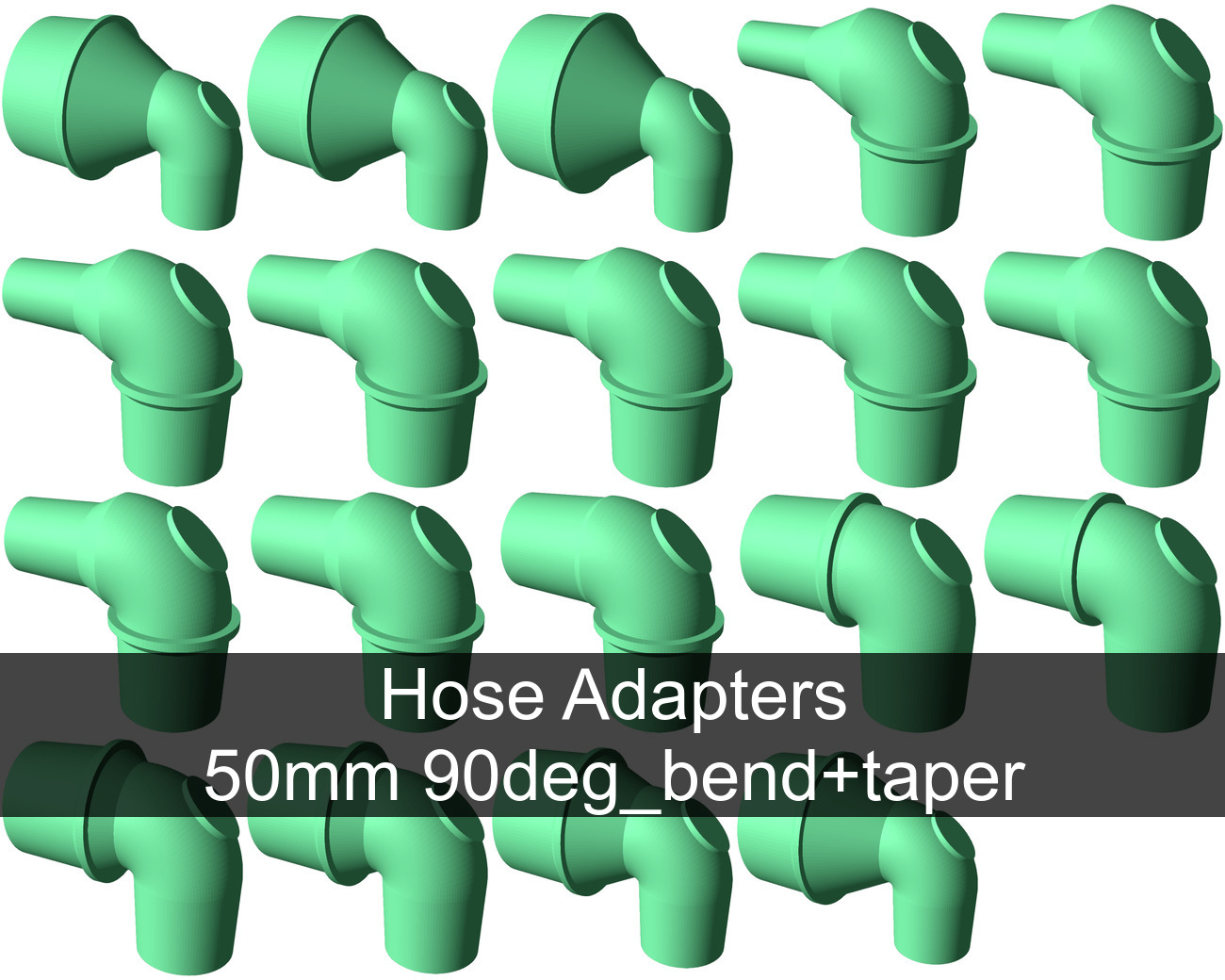 90° elbow vacuum hose adapters for all common sizes by Max Download