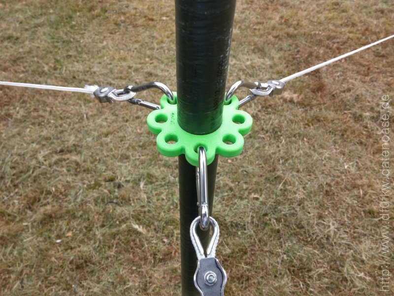 Support "UFO"-Ring for fiberglass poles / portable antenna tower