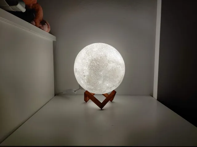 Moon Lamp Remix for Prusa MINI + E14 socket adapter + printable stand