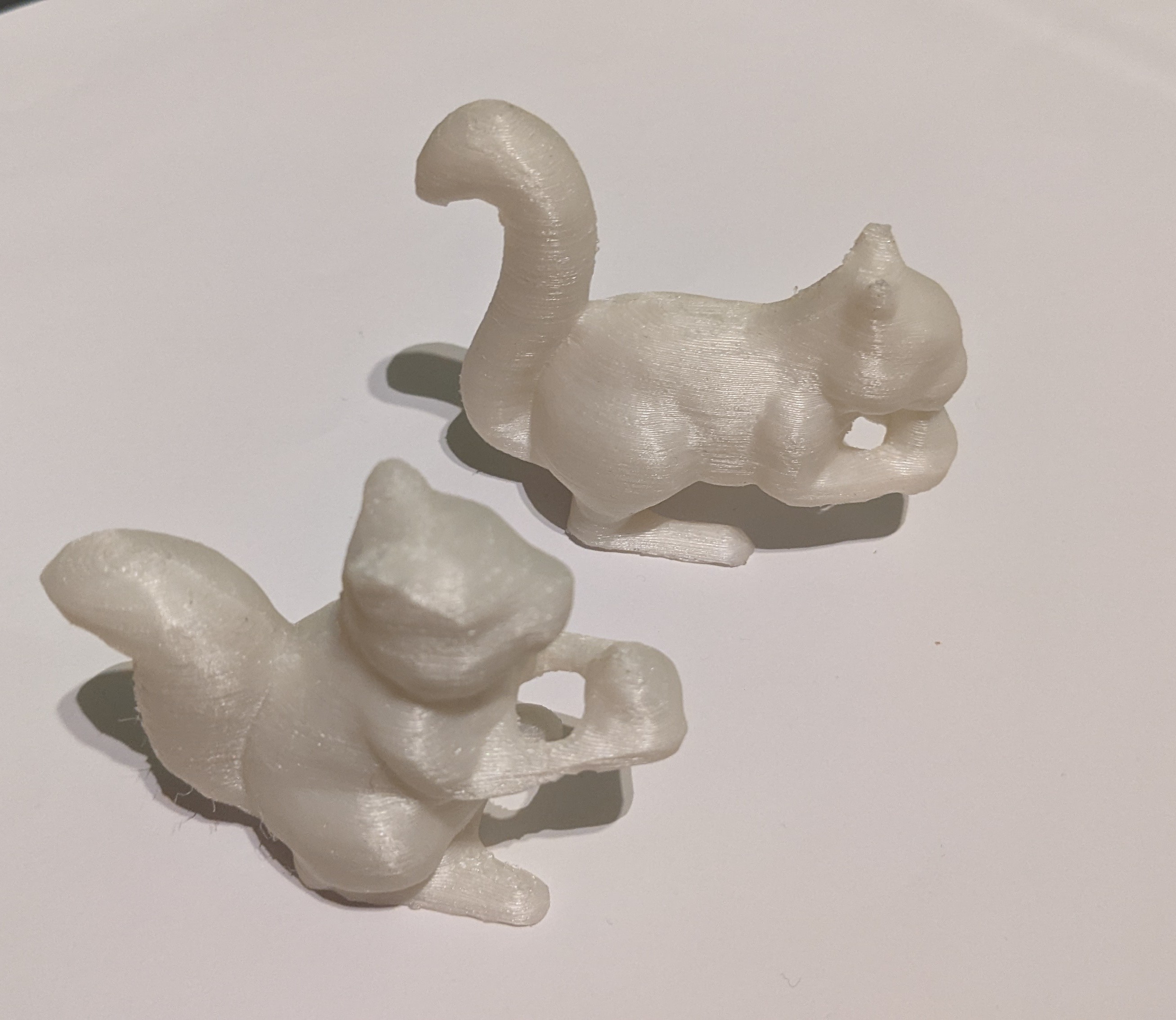 Low poly squirrel figurines