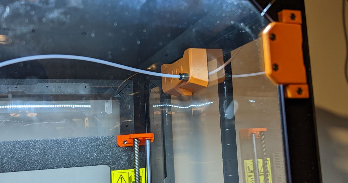 Original Prusa Enclosure Handle filament passthrough by Spitzspot