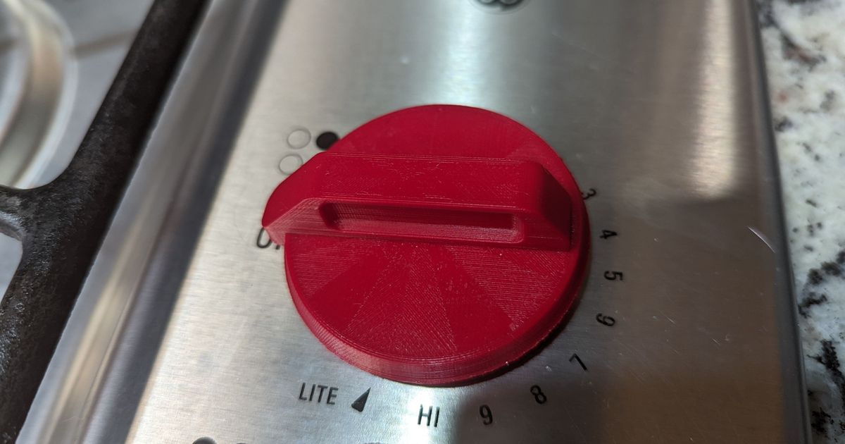 GE Cooktop Knob by eroedig Download free STL model