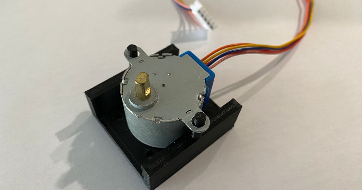 28BYJ-48 Stepper motor mount by kz2r | Download free STL model ...