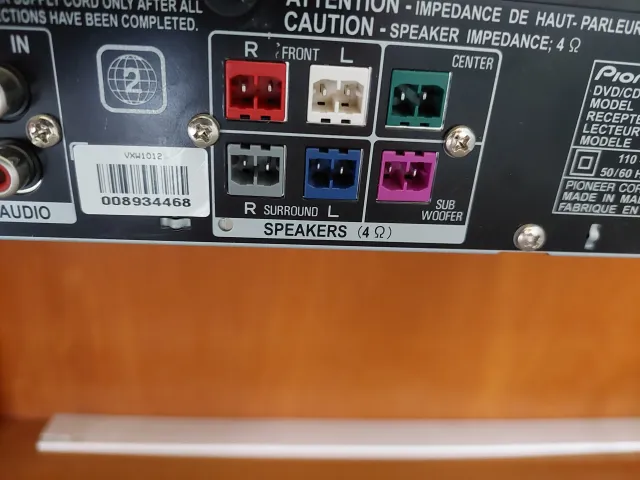 Plug for a Pioneer home theater system