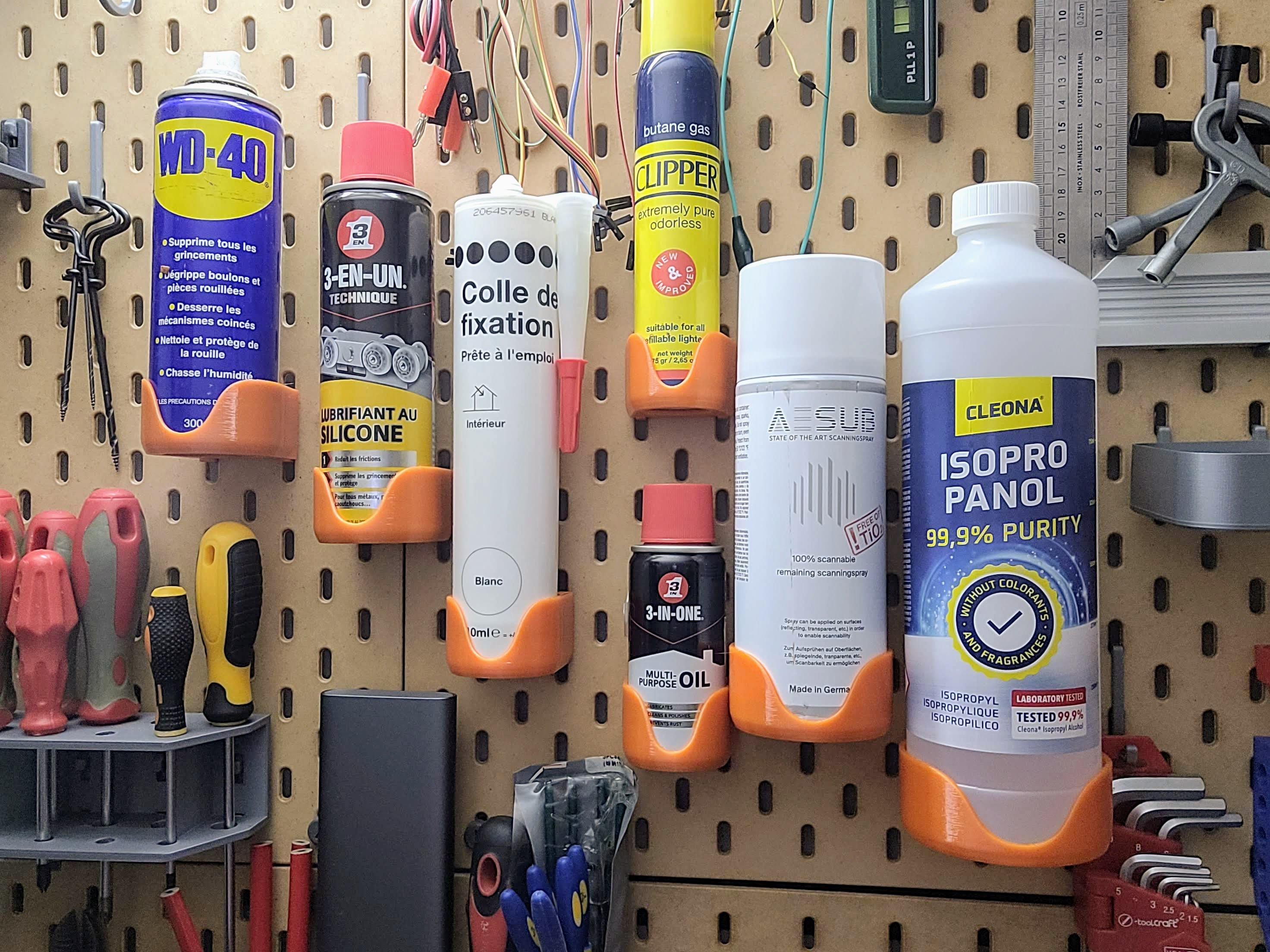 Parametric Bottle Holders IKEA SKADIS version by Olo Deepdelver
