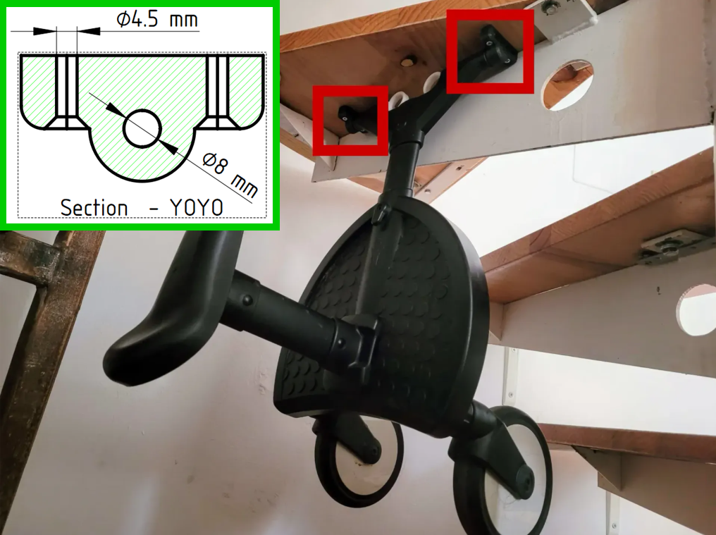 YOYO BABYZEN stroller Accessories wall/ceiling hanger