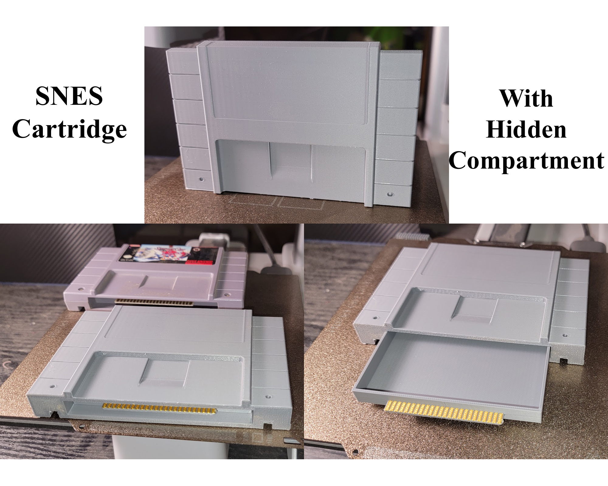 SNES Cart with hidden compartment