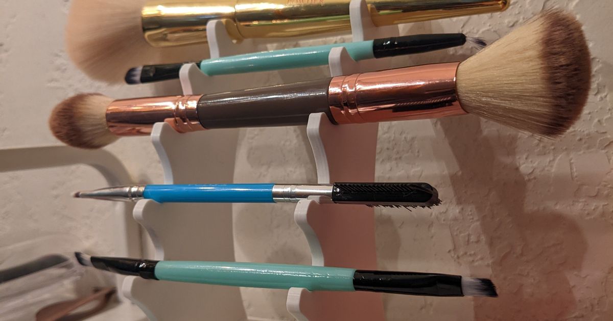 Horizontal Makeup Brush Stand by H.Stephens Download free STL model