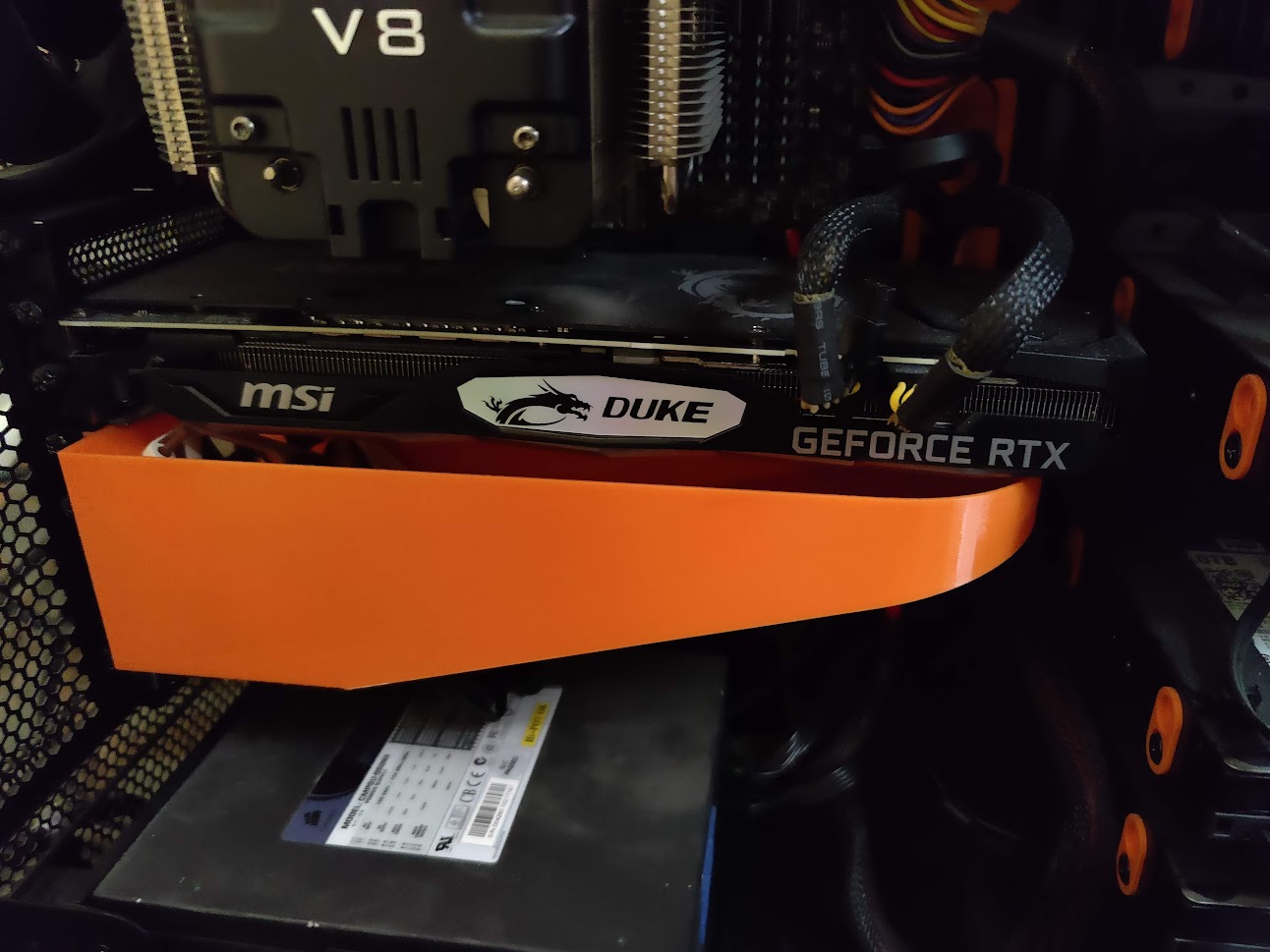 GPU Active Cooler with through holes and adjustments