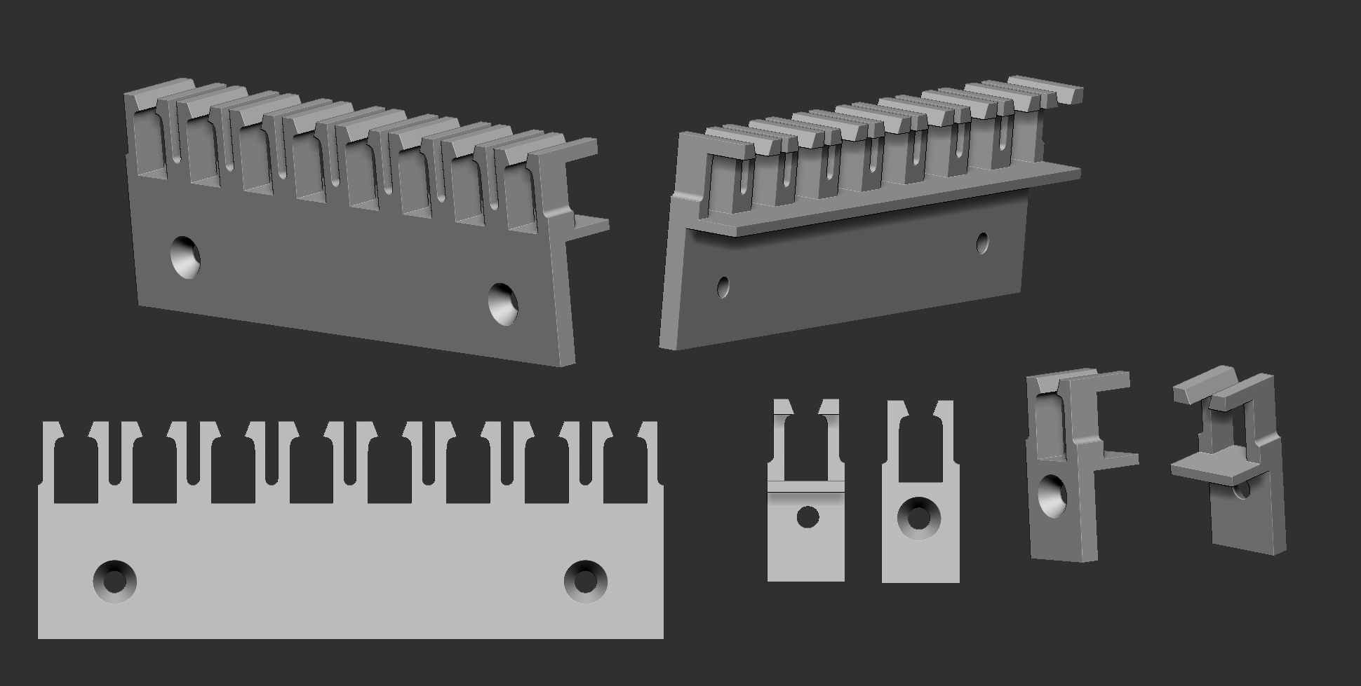 Captive cable desk comb | Cable management