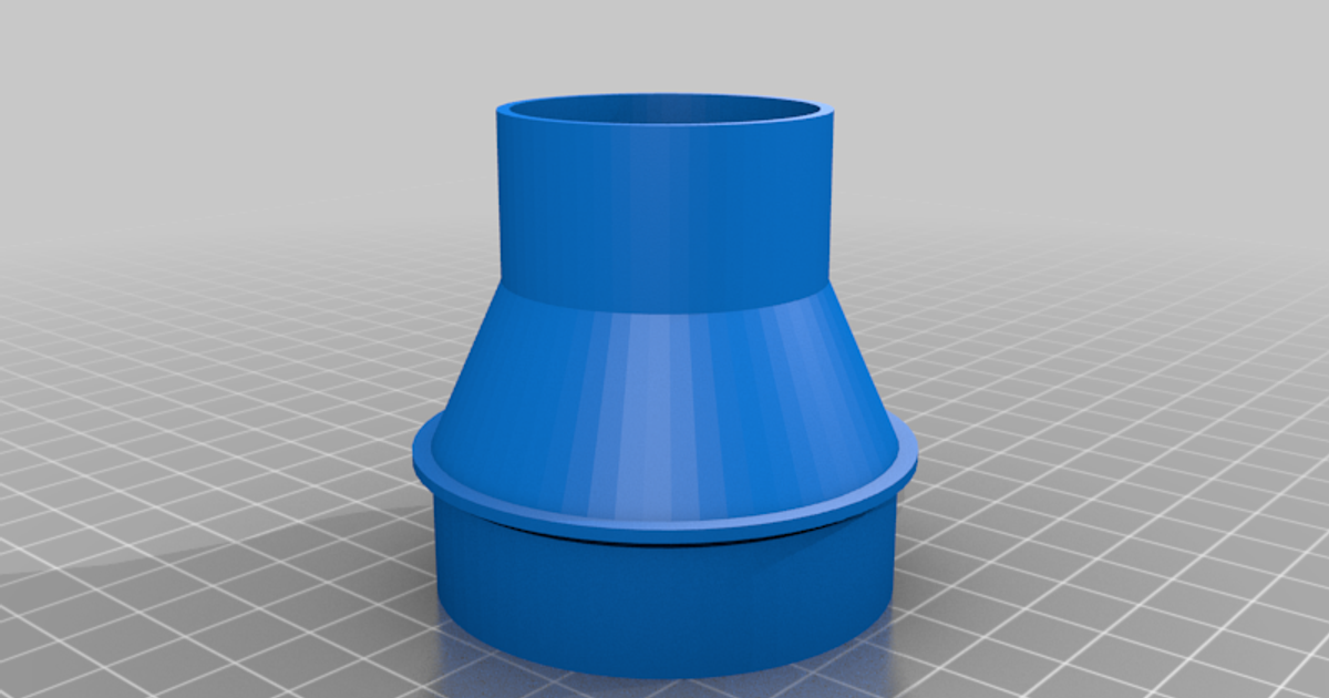 Vacuum adapter from 60mm dust port to 35mm vacuum hose by Miguel Camba Download free STL model