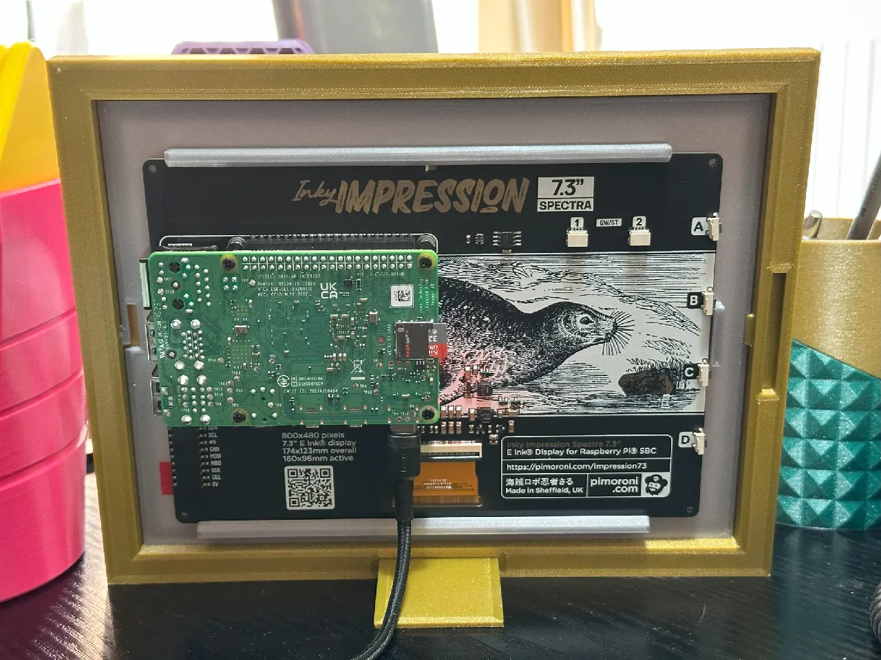PiMoroni Inky Impression 7.3 Picture Frame (2025 Edition - PIM773