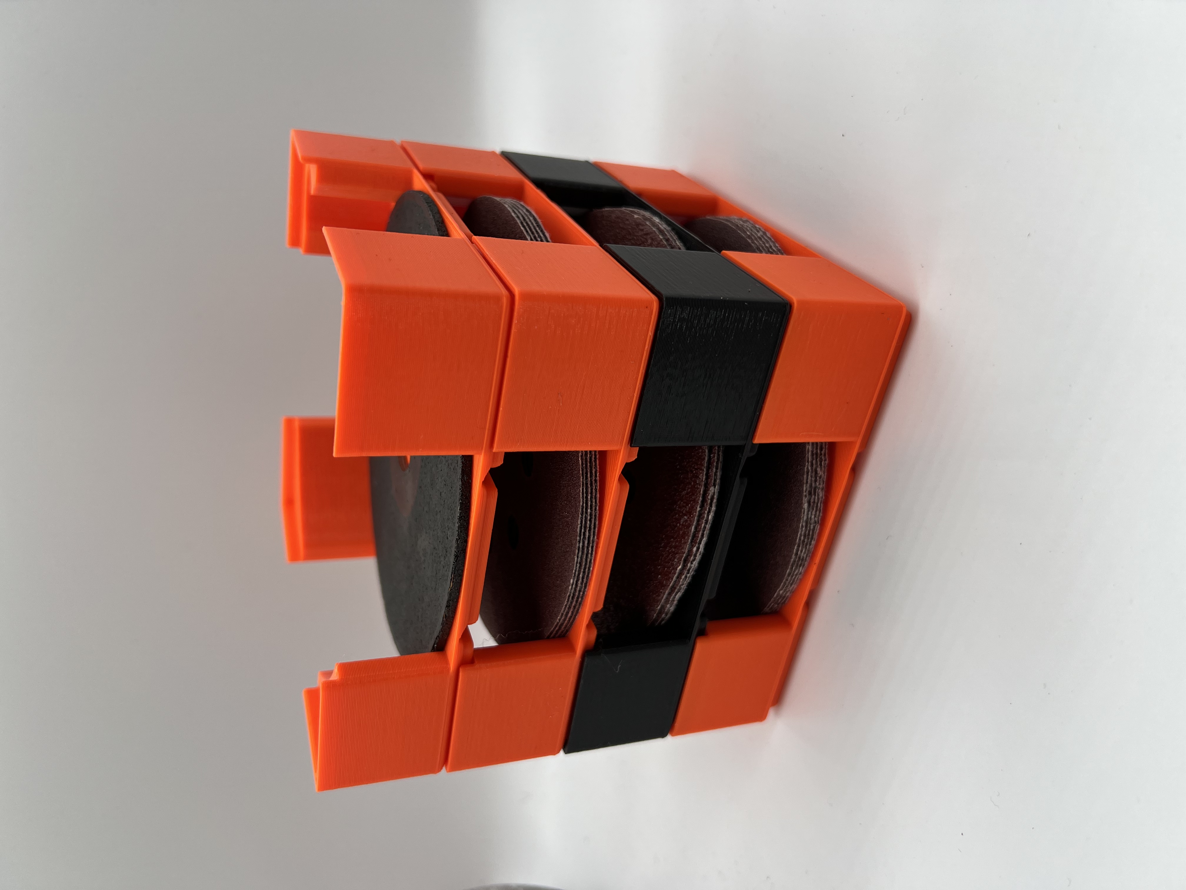 Gridfinity 125mm disc holder sandpaper