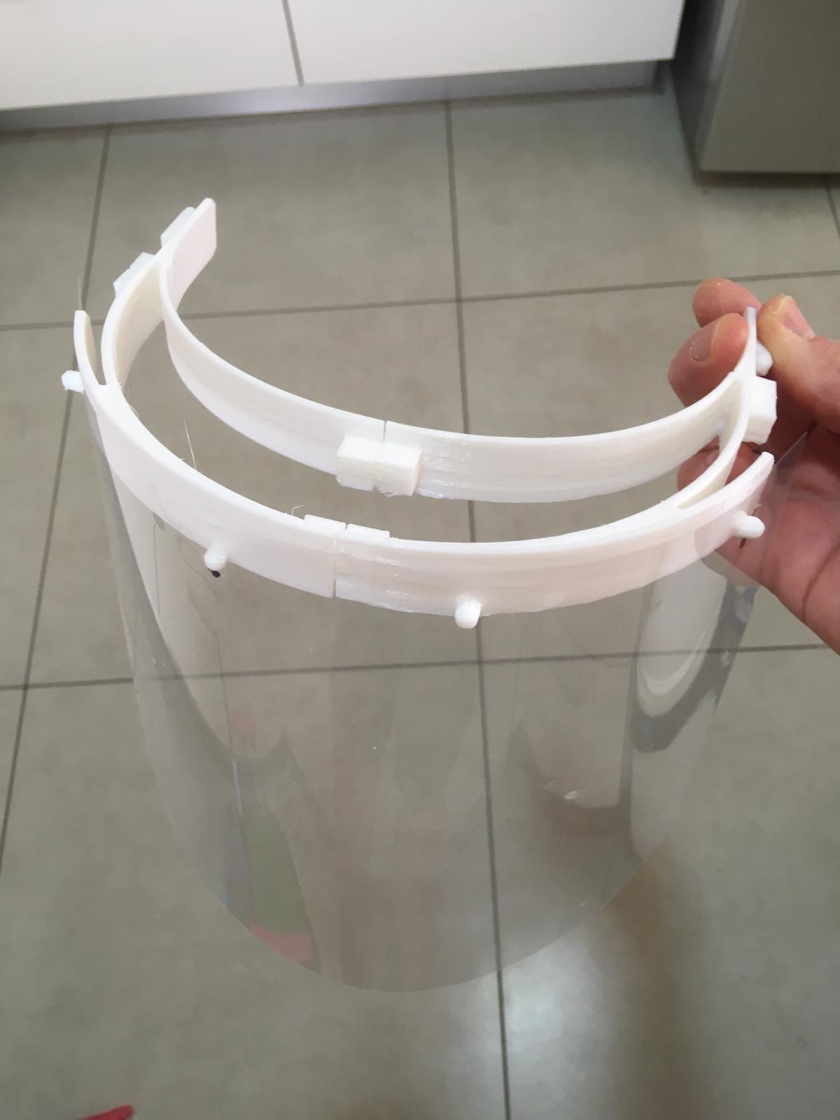 Headband for Protective Face Shield - split for small printers