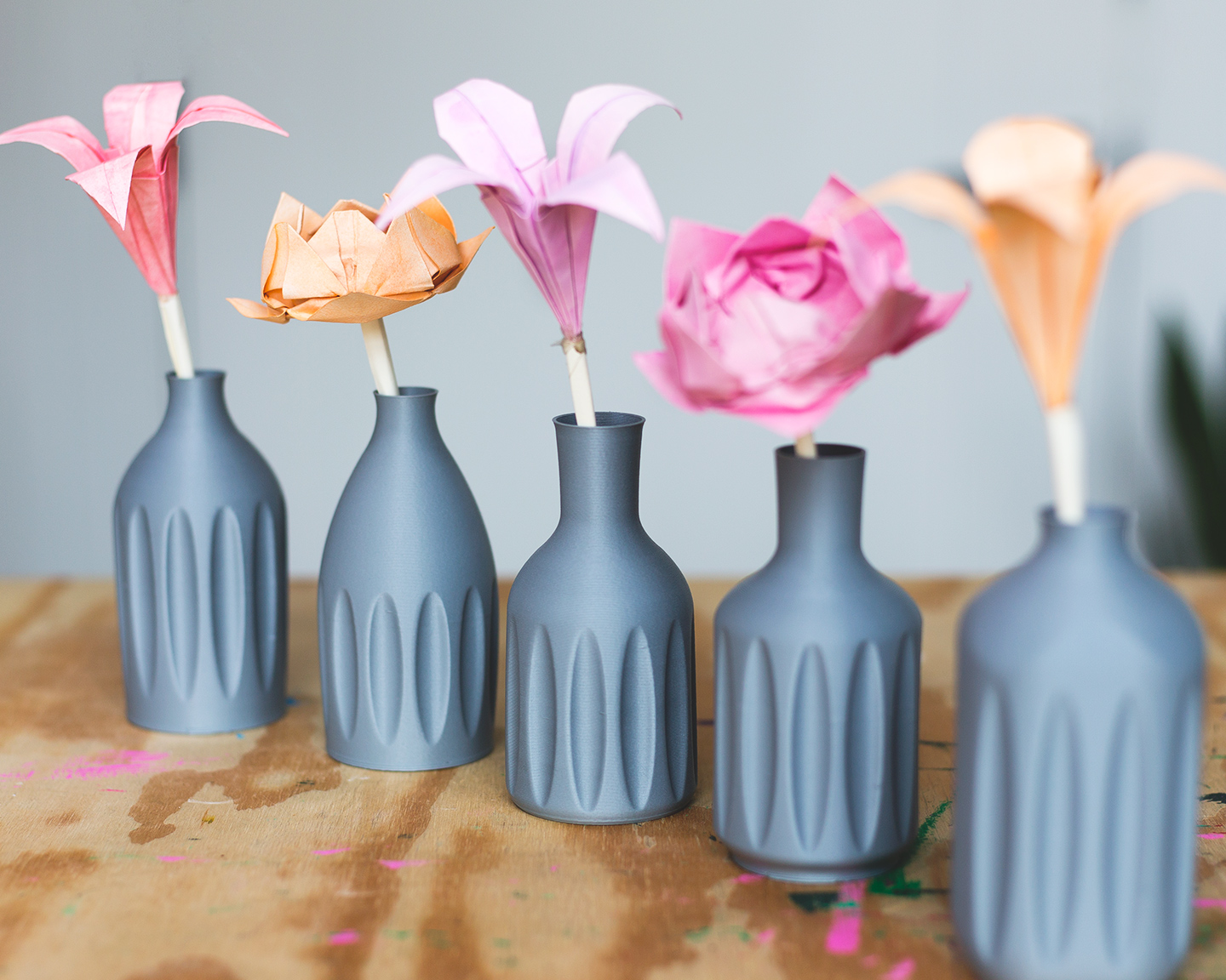 milk bottle bud vases (vase mode) by Catdad Download free
