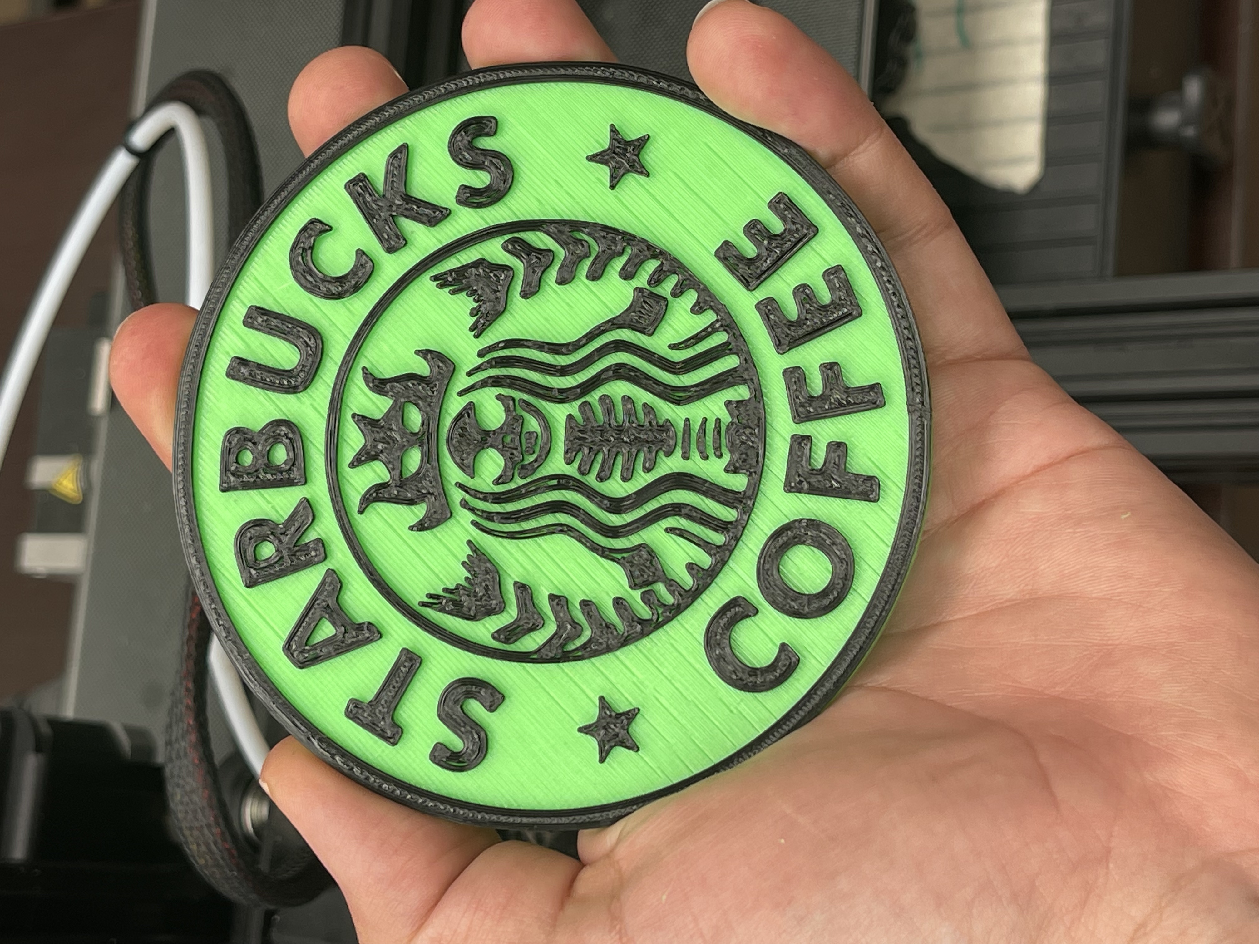 Miniatura 2 do modelo 3D Skull Starbucks Coaster