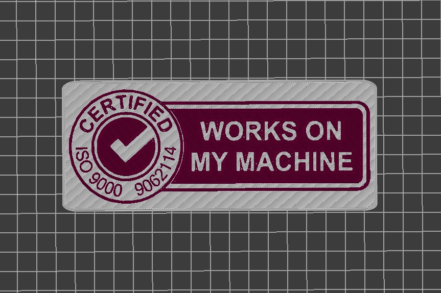 Works on my machine - wall sign