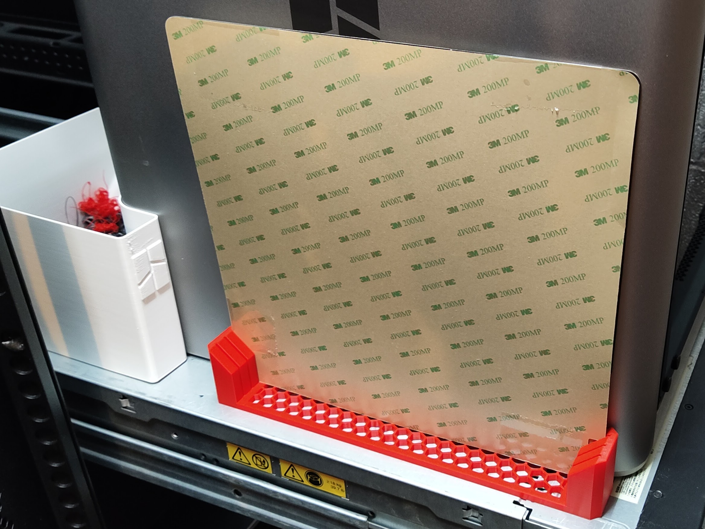 Bambu plate holder with tab 3D model thumbnail