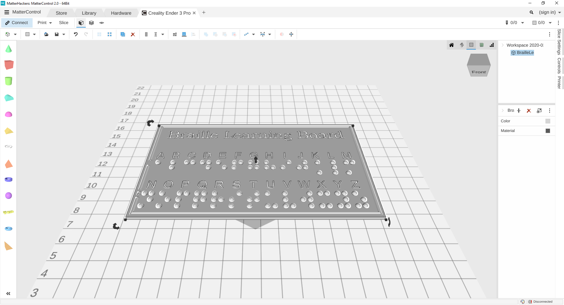 Braille Alphabet Chart