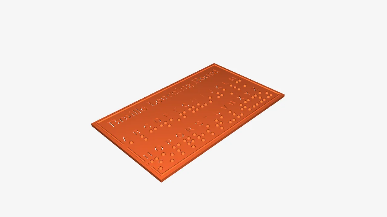 Braille Alphabet Chart by Jerry | Download free STL model | Printables.com for Free Printable Braille Alphabet Chart