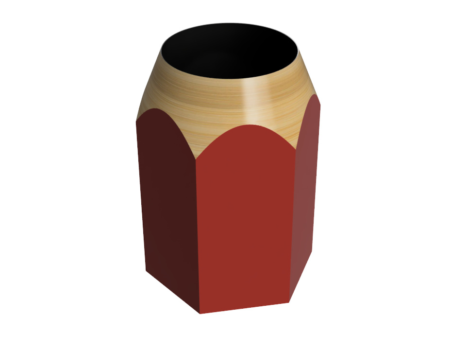 Pencil Shaped Pen Holder (Vase Mode) by AL_3D Download free STL model
