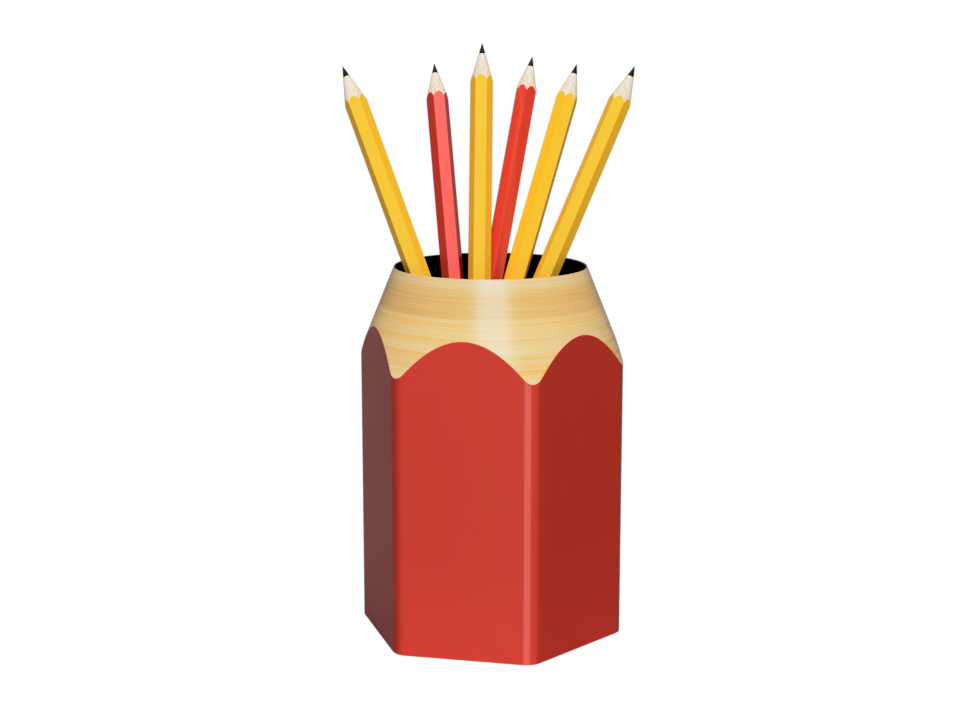 Pencil Shaped Pen Holder (Vase Mode)