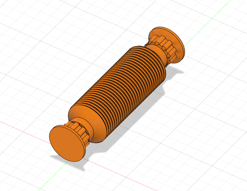 Gravity Spoolholder remix - Pin and gears combined 3D model thumbnail