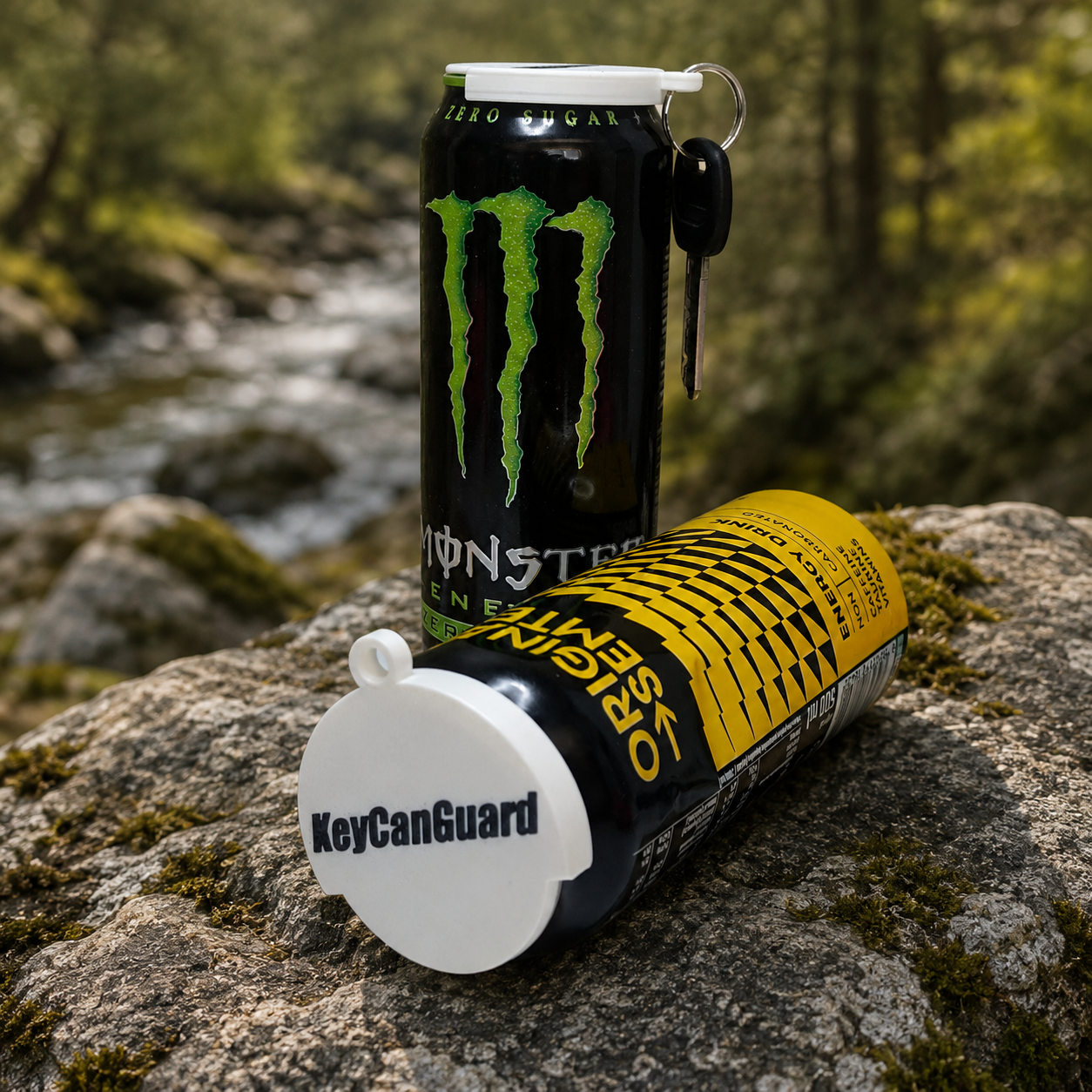 KeyCanGuard - Protective Can Cover with Keychain Loop (500ml)