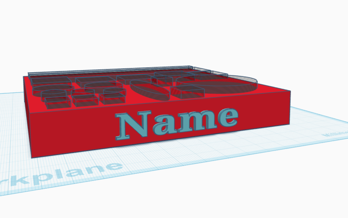 Makeup organizer with name