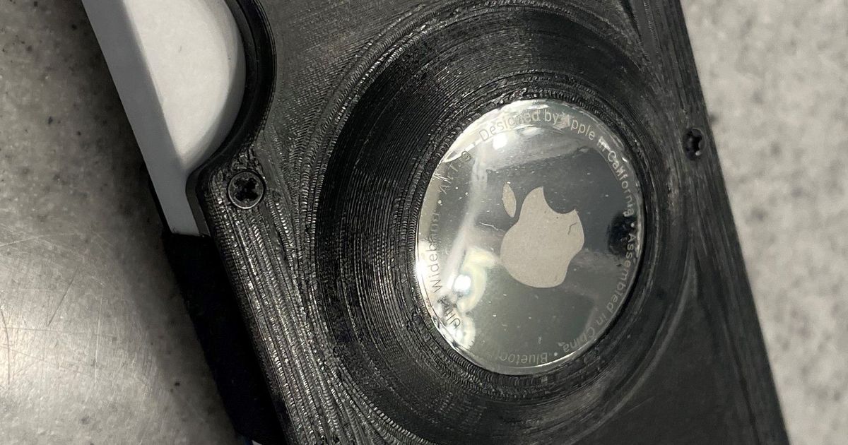 Curvy ridge wallet airtag holder by Gard7 Download free STL model