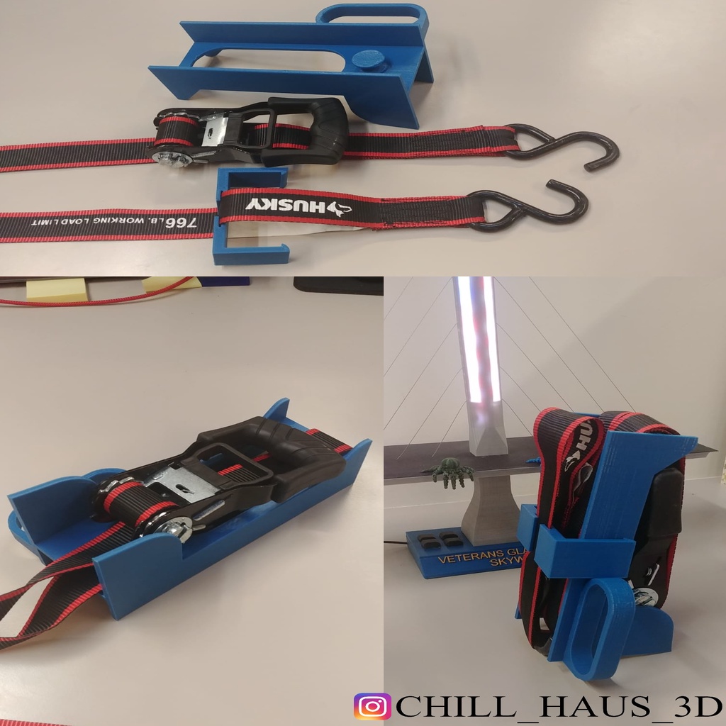 Ratchet Strap Organizer Version 2 by Chillhaus3D, Download free STL model