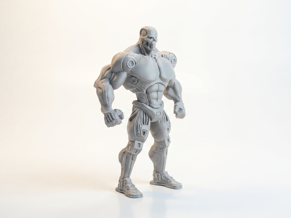 Buff Terminator Figurine Muscular Character 3D Printable