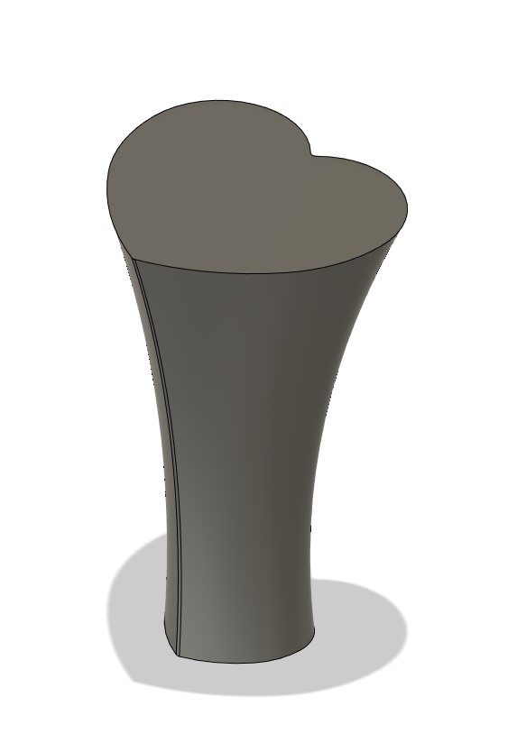 Heart Vase - Vase Mode - Print in two orientations