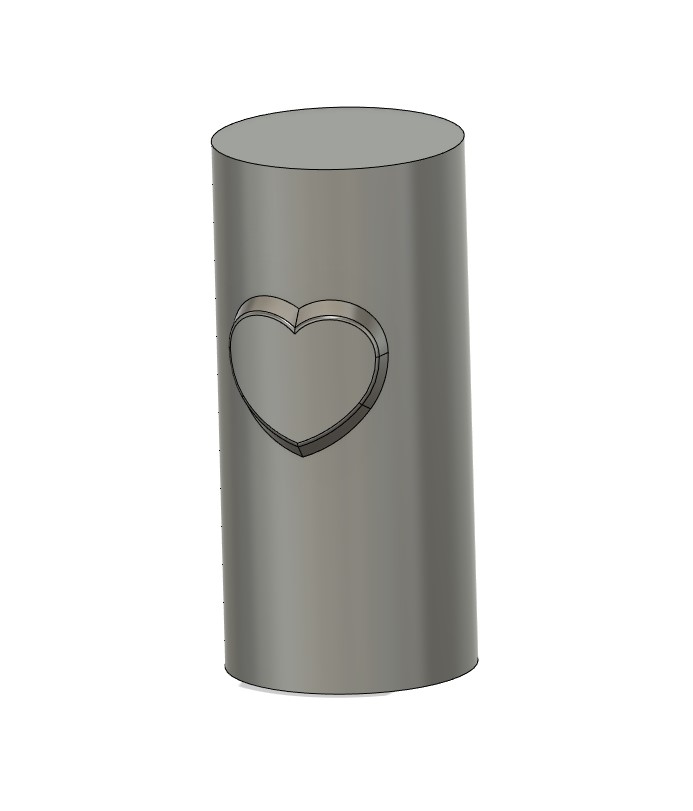 Simple Elegant Emboss Heart Vase - Vase Mode
