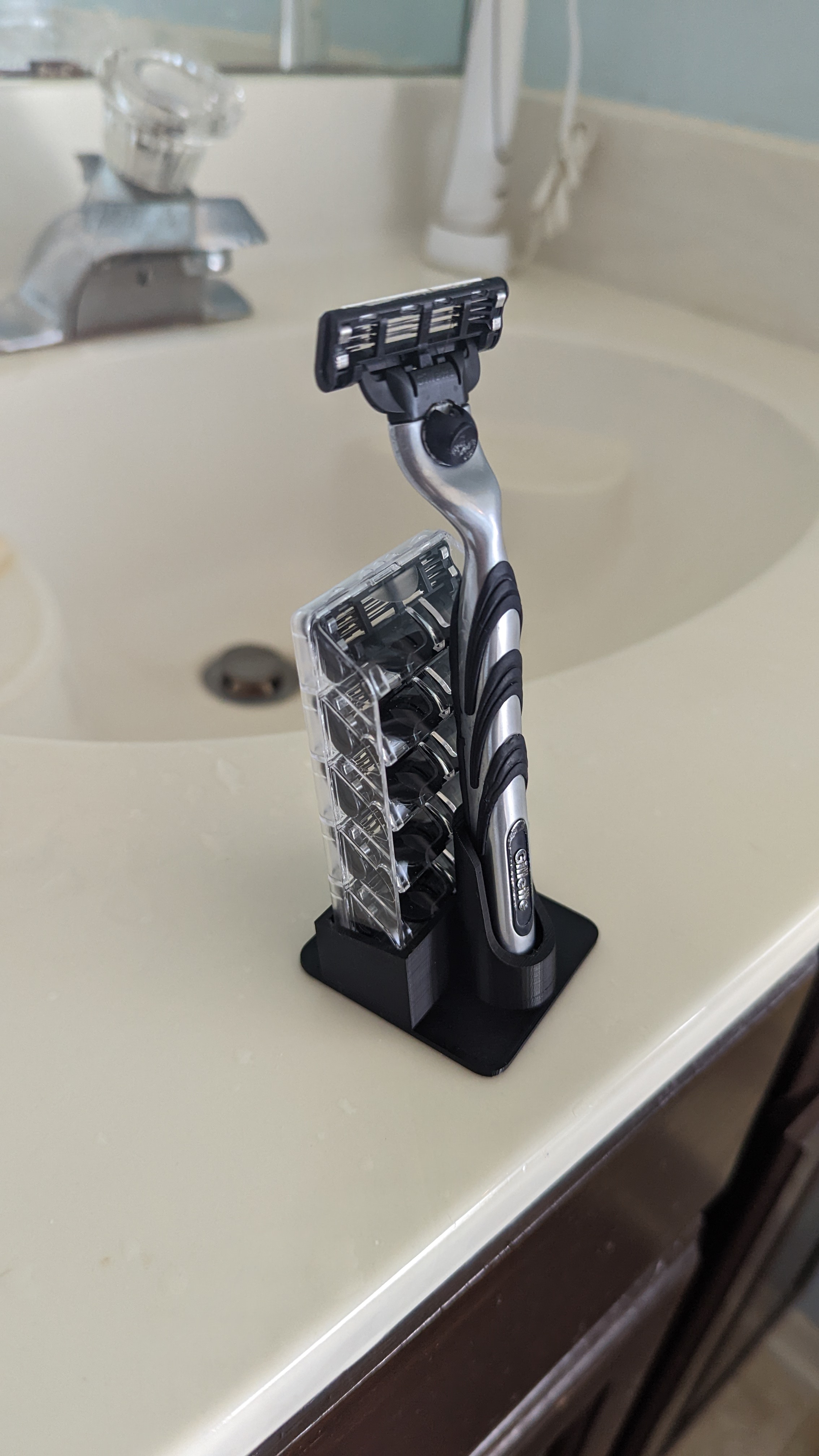 Holder for Gillette razor and blades