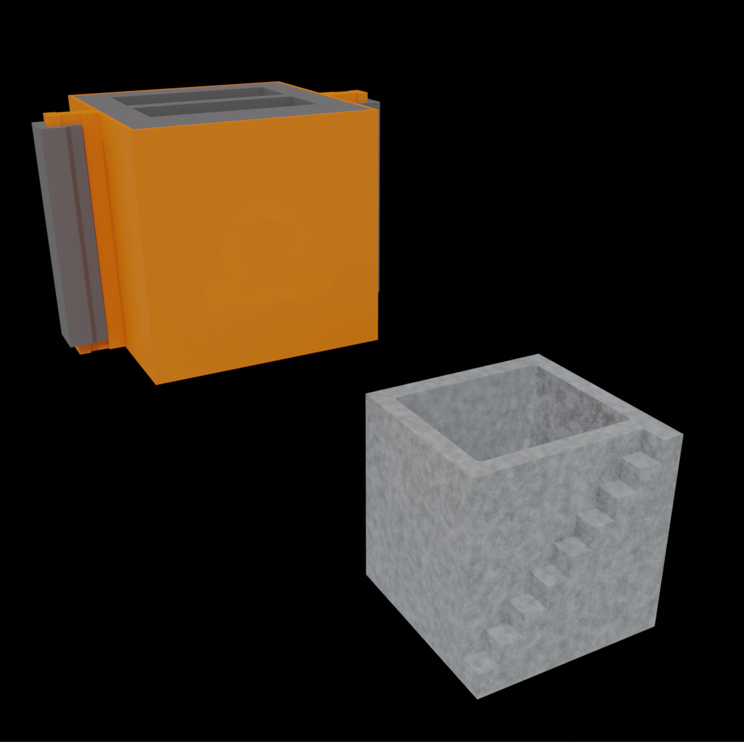 Concrete Planter mold with little stair
