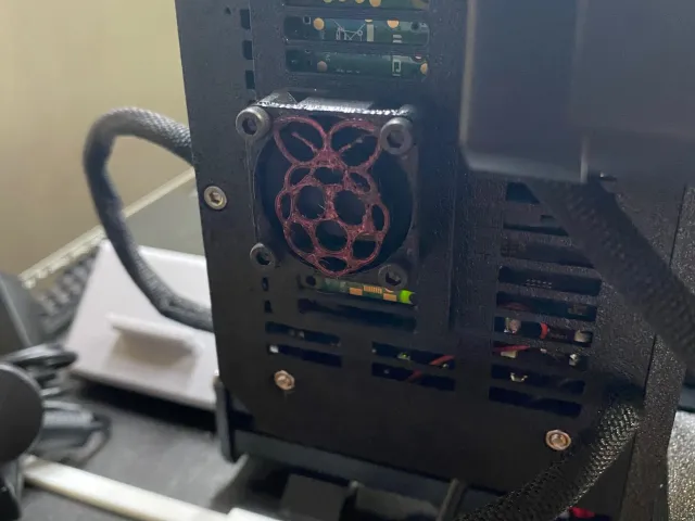 Raspberry Pi Logo on 30mm fan guard