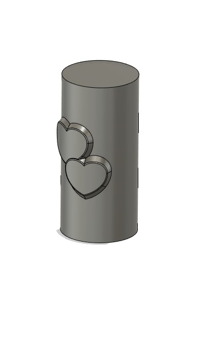 Elegant 2 Heart Simple Vase - Vase Mode